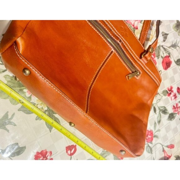 Patricia Nash Leather Poppy Tote Bag Tan Italian-Style Handbag - Picture 13 of 13